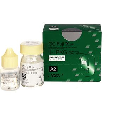 GC Fuji IX GP 1:1 Package, Packable Posterior Glass Ionomer Restorative, Regular Set: 15 g A2
