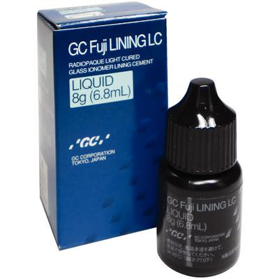 GC Fuji Lining LC Liquid Only. Light-Cured, Fluoride Releasing, Radiopaque, Glass Ionomer Lining