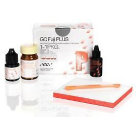 GC Fuji Plus 1:1 Package, No-Etch. Resin Reinforced Glass Ionomer Luting Cement, 1:1 Package: 15