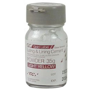 GC Gold Label EXPORT PACKAGE Luting & Lining - Light Yellow Powder Refill: 35g bottle of Powder