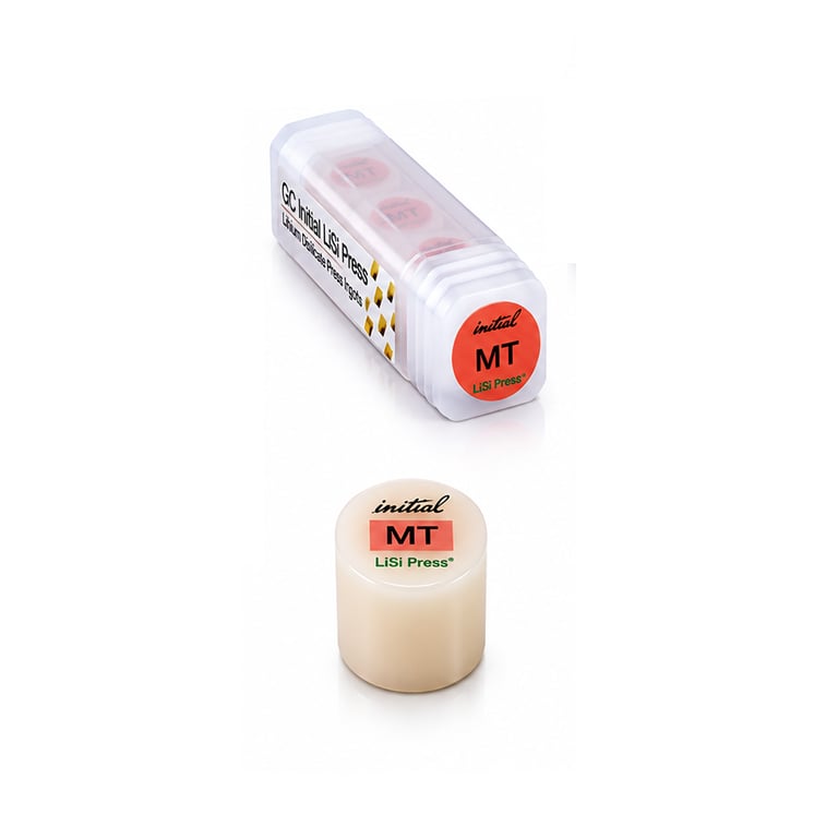 GC Initial LiSi Press Lithium Disilicate Ingot, Shade MT-B3, 3g, 5/Pk. Features proprietary HDM