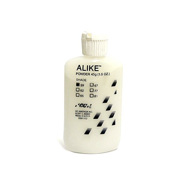 Alike #59 (B1) shade Self-Cure Fast Set Temporary Crown and Bridge Resin, Powder Only - 1.5 oz