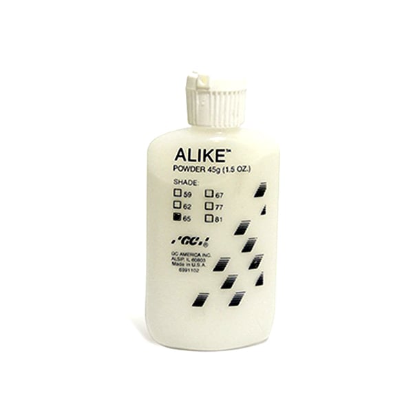 Alike #65 (A2) shade Self-Cure Fast Set Temporary Crown and Bridge Resin, Powder Only - 1.5 oz