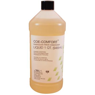 Coe-Comfort Tissue Conditioner 1 Qt. Liquid. Self-Curing, Soft Edentulous Tissue Conditioner