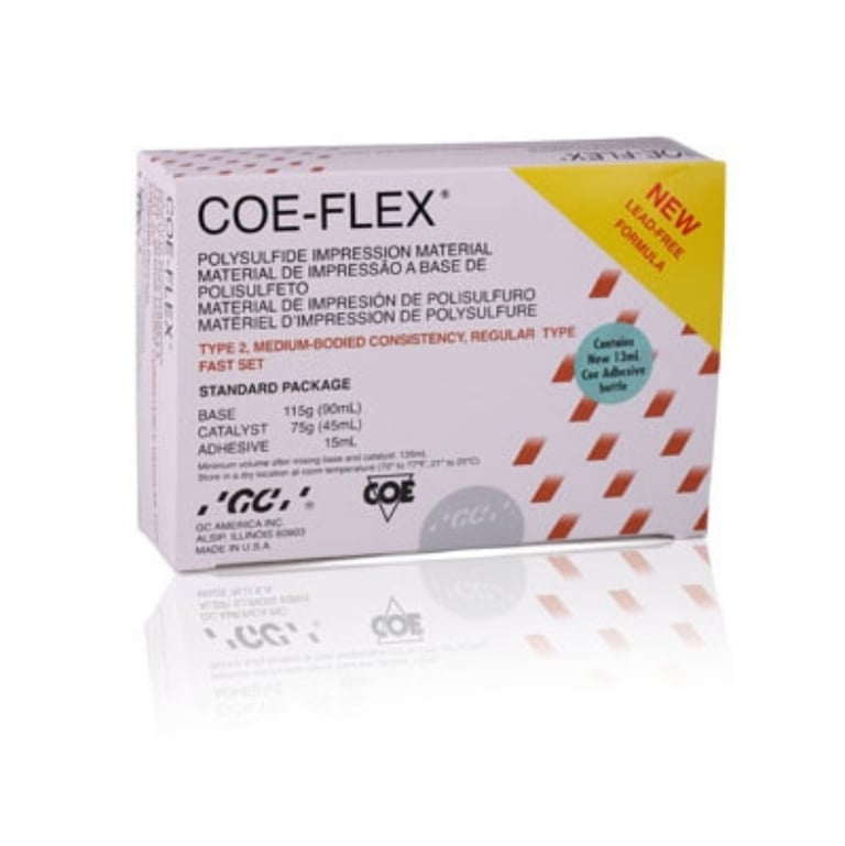 Coe-Flex Fast Set Regular Body - Lead-Free Rubber Base Impression Material, Standard Package: 90