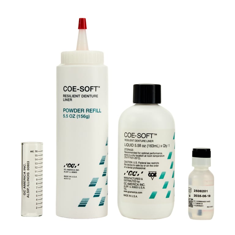 Coe-Soft Professional Package. Soft Denture Reline Material, Self-Cure, Professional Package: 5.5
