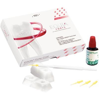 Equia Forte Coat Refill - Bottle. 4 ml bottle Coat, 20 disposable dispensing dishes, 50 Microtip