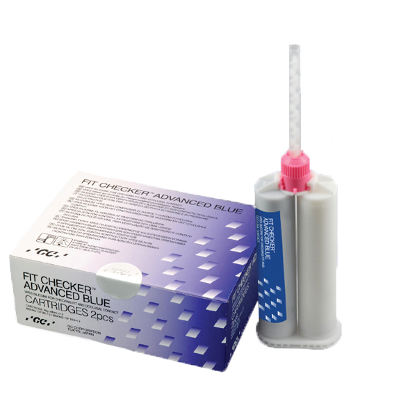 Fit Checker Advanced BLUE Cartrige package: 2 - 48 ml & 3 mixing tips. Ideal for Fit-Checking