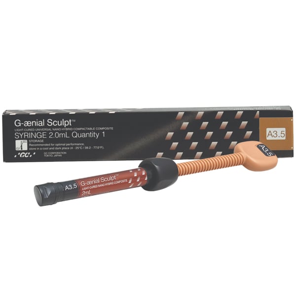 G-aenial Sculpt A3.5, Syringe Refill , 2 ml 1/Pk. Light-Cured, Universal Nano Hybrid Compactable