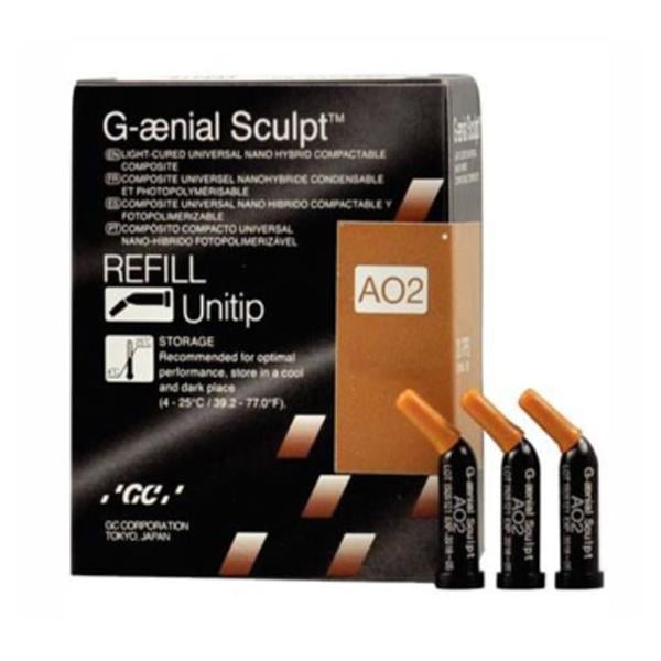 G-aenial Sculpt AO2 Unitip Refill, 10 - 0.16 mL Tips. Light-Cured, Universal Nano Hybrid