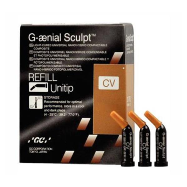 G-aenial Sculpt CV Unitip Refill, 10 - 0.16 mL Tips. Light-Cured, Universal Nano Hybrid