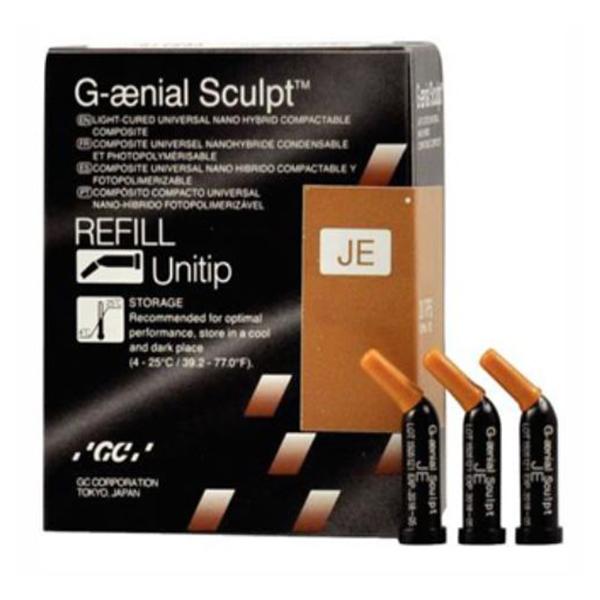G-aenial Sculpt JE Unitip Refill, 10 - 0.16 mL Tips. Light-Cured, Universal Nano Hybrid