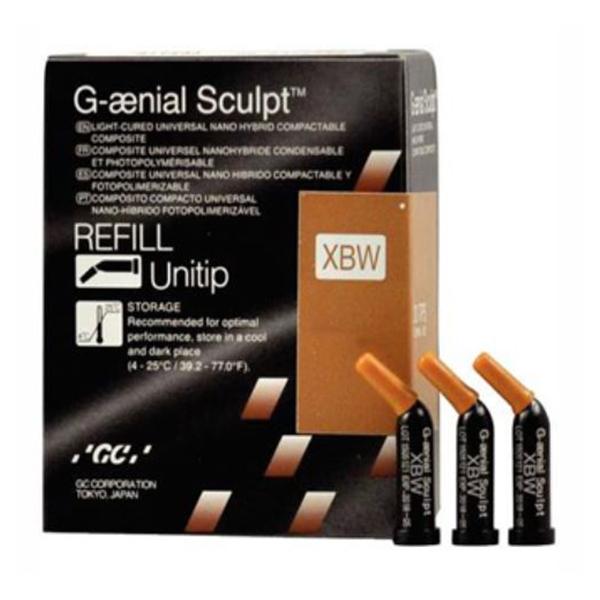 G-aenial Sculpt XBW Unitip Refill, 10 - 0.16 mL Tips. Light-Cured, Universal Nano Hybrid