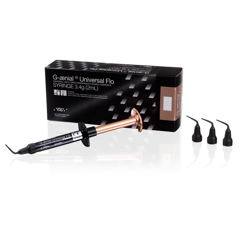 G-aenial Universal Flo, Shade A1, EXPORT PACKAGE. 1 - 3.4 g (2 ml) Syringe and tips. Compare