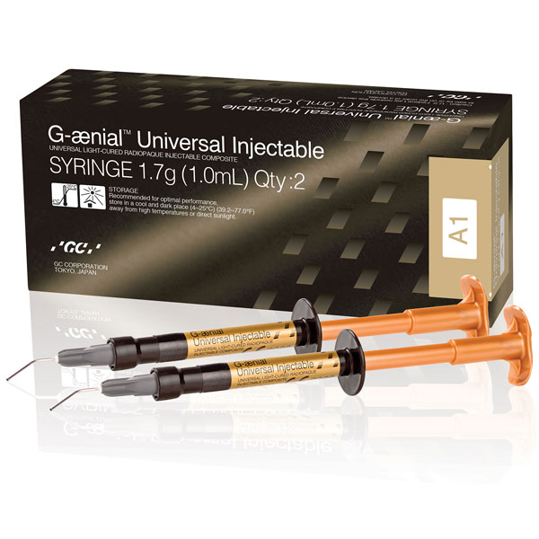 G-aenial Universal Injectable Composite - A1, 2 Syringes (1.7 g; 1.0 mL each), 10 standard size