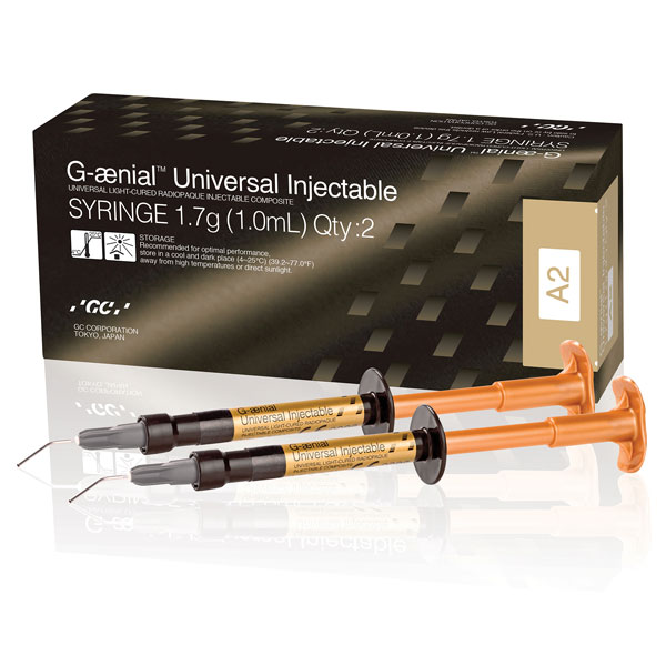 G-aenial Universal Injectable Composite - A2, 2 Syringes (1.7 g; 1.0 mL each), 10 standard size