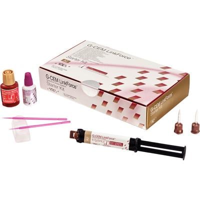 G-Cem LinkForce Starter Kit A2, Dual-cure adhesive resin cement. 1 x 8.7 g cement syringe in shade