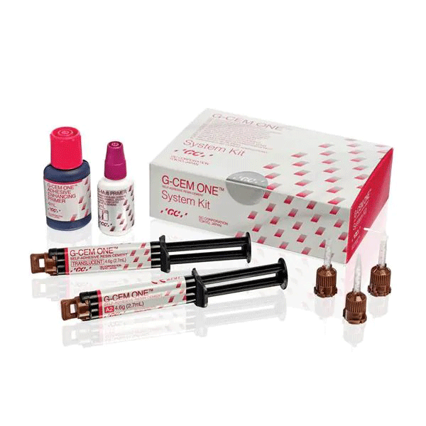 G-CEM ONE Universal Resin Cement, Self-cure, Assorted System Kit. Contains: 1 syringe translucent