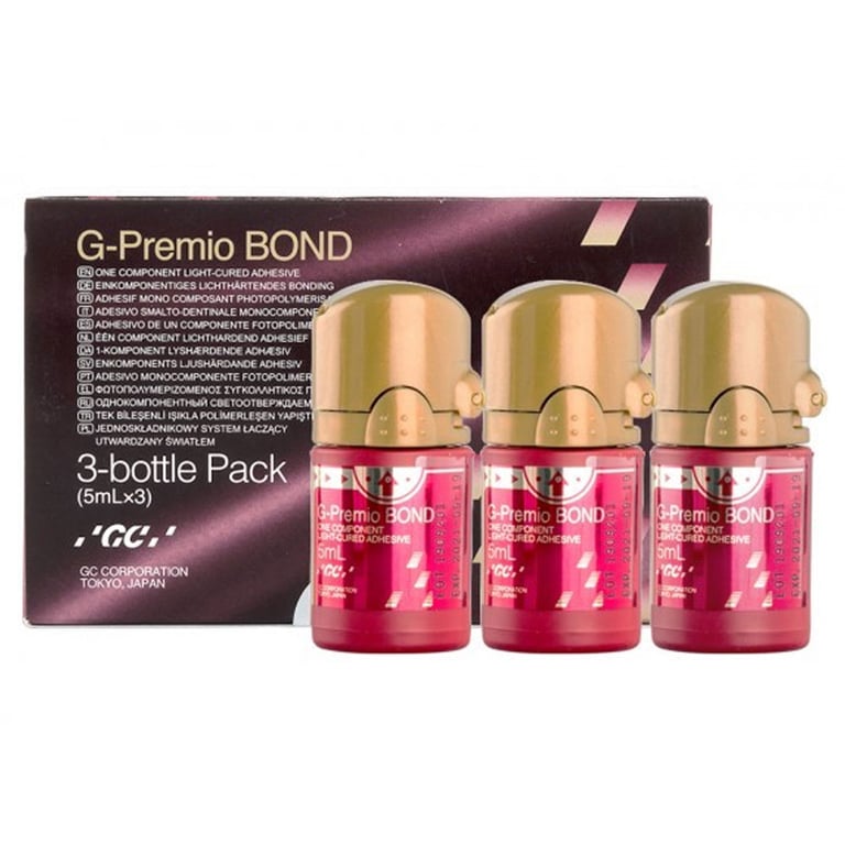 G-Premio BOND EXPORT PACKAGE One-component Light-Cure Universal Adhesive, 5 mL Bottle, 3/Pk