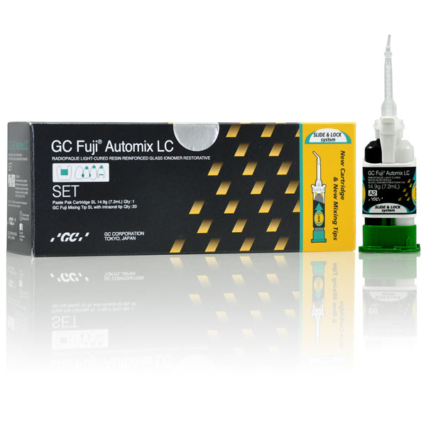 GC Fuji Automix LC Restorative Set, Shade A2. Contains: 1 x 14.9g (7. 2mL) Cartridge and 20