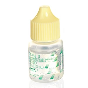 GC Fuji II Liquid Only, 8 ml Bottle. Fluoride-Releasing, Radiopaque, Self-Cure Glass Ionomer