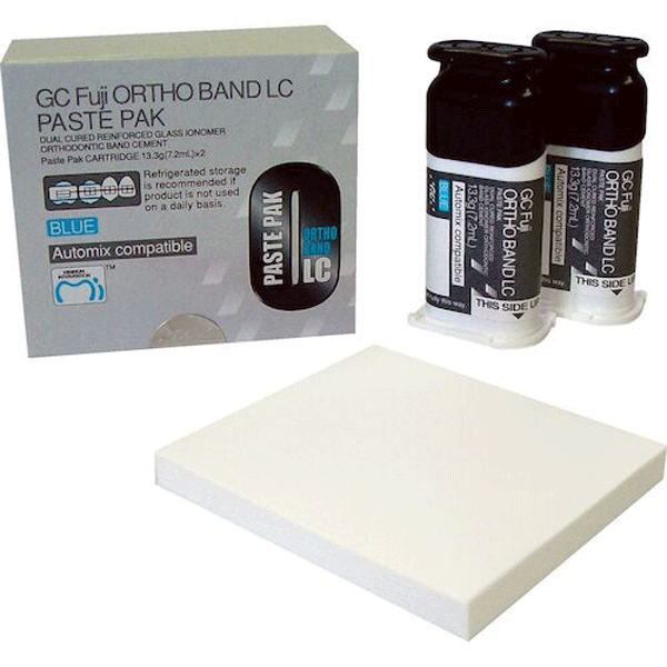 GC Fuji ORTHO Band LC Automix Paste Pak with 1 Mixing Pad, 7.2 mL Cartridge, 2/Pk. Light-cured