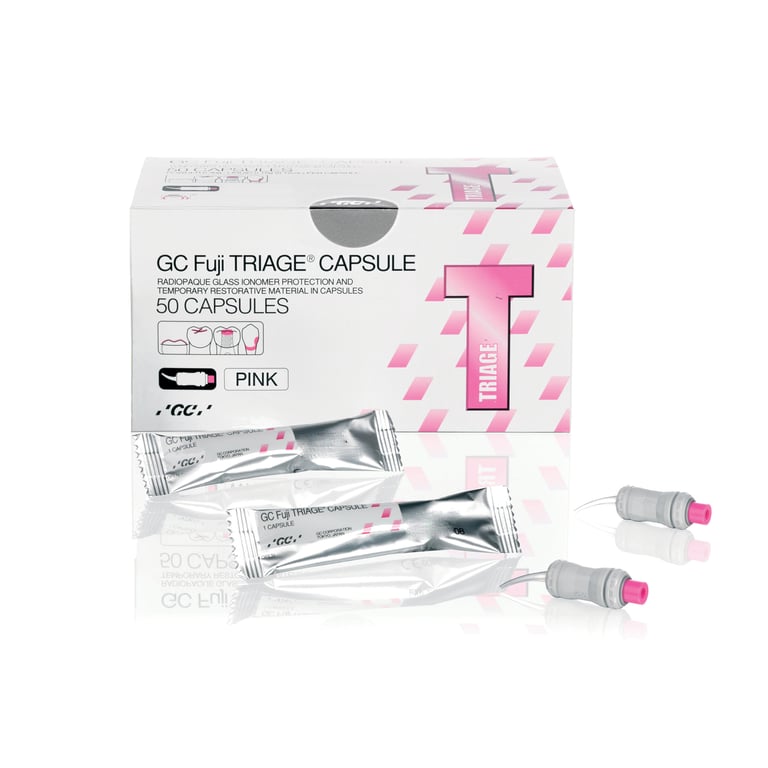 GC Fuji TRIAGE Pink Capsules Refill -Self Adhesive Radiopaque Command-Set Glass Ionomer Sealant