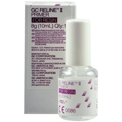 GC Reline II Primer for Resin, 10 ml Bottle. Adhesive for VPS Soft Lining Material