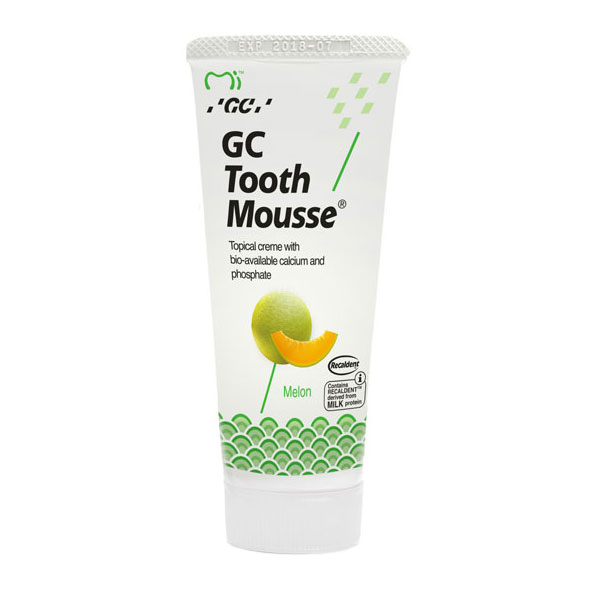 GC Tooth Mousse EXPORT PACKAGE - Melon, 10 x 40 gm Tube. Topical cream with bio-available calcium