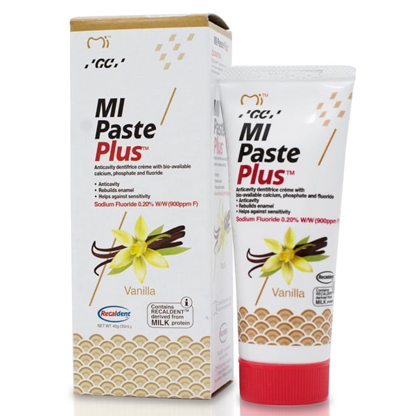 MI Paste Plus Topical Tooth Creme, Vanilla, 40 Gm. Tube, 1/Pk. Topical Tooth Cream contains