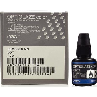 Optiglaze Color Blue, 2.6ml Bottle. Light-cured Characterization Coating for Composite and Acrylic
