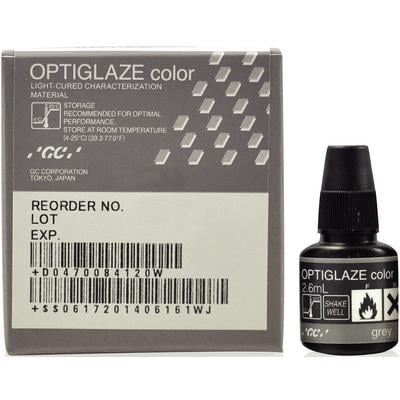 Optiglaze Color Grey, 2.6ml Bottle. Light-cured Characterization Coating for Composite and Acrylic