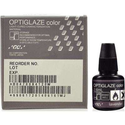 Optiglaze Color Lavender, 2.6ml Bottle. Light-cured Characterization Coating for Composite