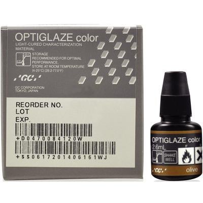 Optiglaze Color Olive, 2.6ml Bottle. Light-cured Characterization Coating for Composite