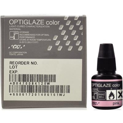 Optiglaze Color Pink, 2.6ml Bottle. Light-cured Characterization Coating for Composite and Acrylic