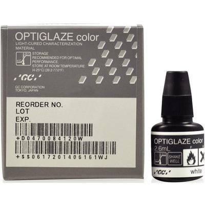 Optiglaze Color White, 2.6ml Bottle. Light-cured Characterization Coating for Composite