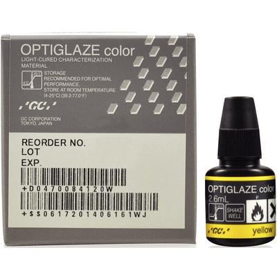 Optiglaze Color Yellow, 2.6ml Bottle. Light-cured Characterization Coating for Composite