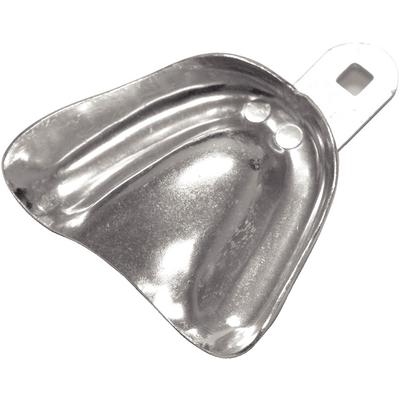 STO-K #U-13-S Large Upper Square Full-Arch Aluminum Solid Tray, 2-3/4" buccal width, 2-5/8"