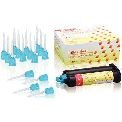 TempSmart Temporary Crown & Bridge Material - A3, 48 ml Cartridge (1:1 ratio) & 16 Mixing Tips