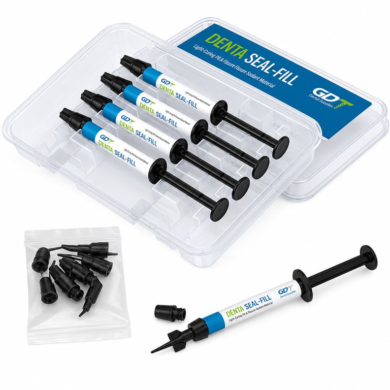 GDT Denta Seal-Fill, Light Cure, 2g Syringe, 5/Pk. Includes: 10 Needle Tips. Temporary flowable