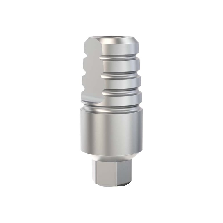 GDT Ø3.8mm Titanium Straight Abutment, 7.0mm GH, Internal Hex 2.42mm RP, 1/Pk. Designed to support