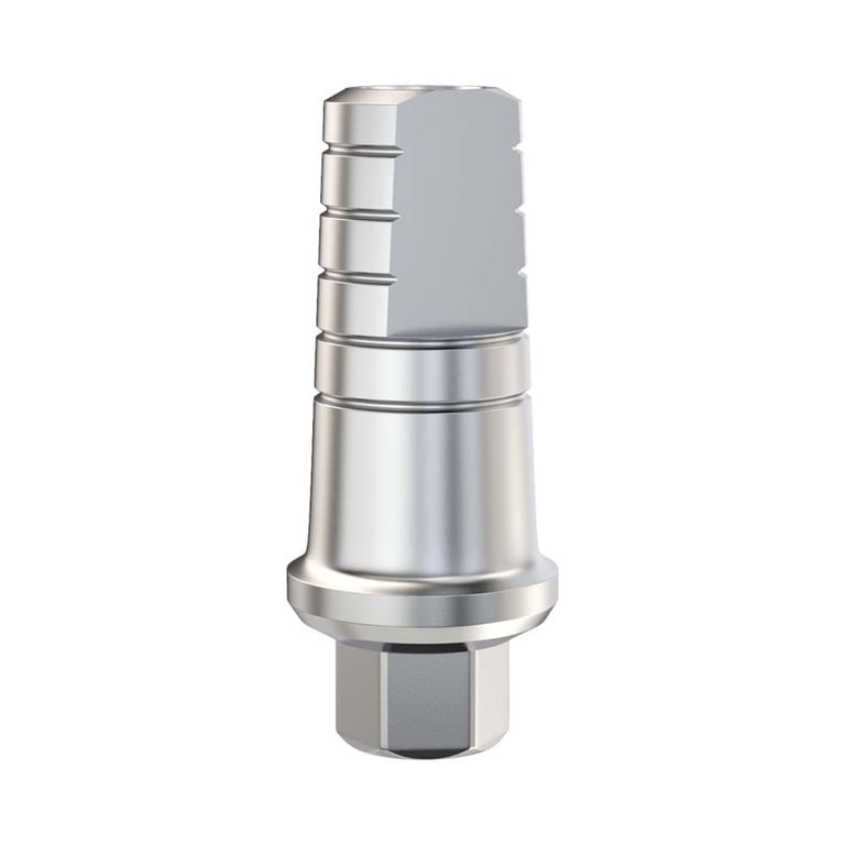 GDT Ø4.5mm Titanium Straight Shoulder Abutment, 1.0mm GH, Internal Hex 2.42mm RP, 1/Pk. Engineered