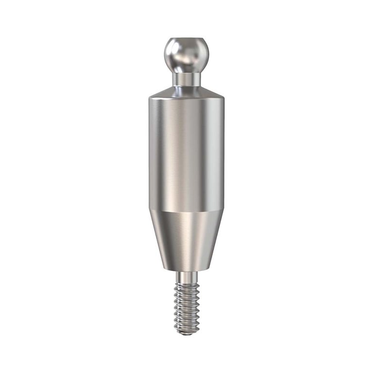 GDT Ø3.5mm Titanium Ball Attachment Abutment, 6.0mm GH, Conical Connection 2.25mm NP, 1/Pk