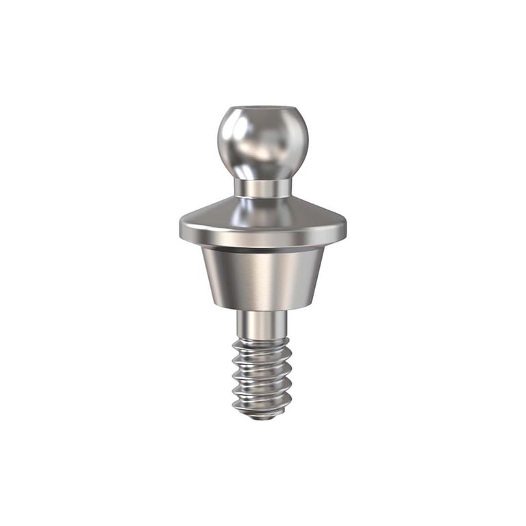 GDT Ø5.0mm Titanium Ball Attachment Abutment, 1.0mm GH, Conical Connection 2.65mm RP, 1/Pk