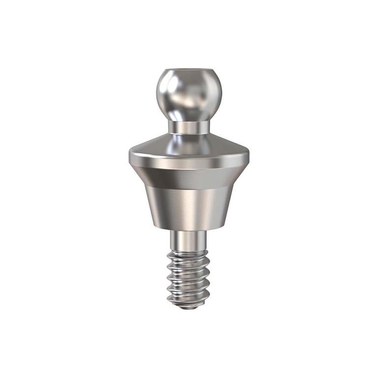 GDT Ø5.0mm Titanium Ball Attachment Abutment, 2.0mm GH, Conical Connection 2.65mm RP, 1/Pk