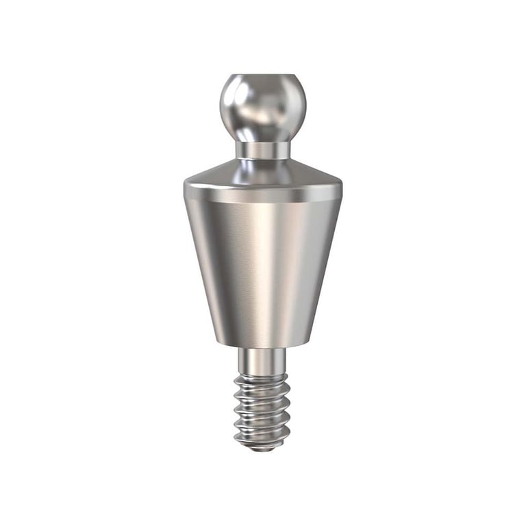 GDT Ø5.0mm Titanium Ball Attachment Abutment, 4.0mm GH, Conical Connection 2.65mm RP, 1/Pk