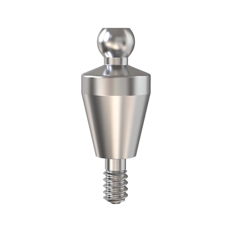 GDT Ø5.0mm Titanium Ball Attachment Abutment, 5.0mm GH, Conical Connection 2.65mm RP, 1/Pk