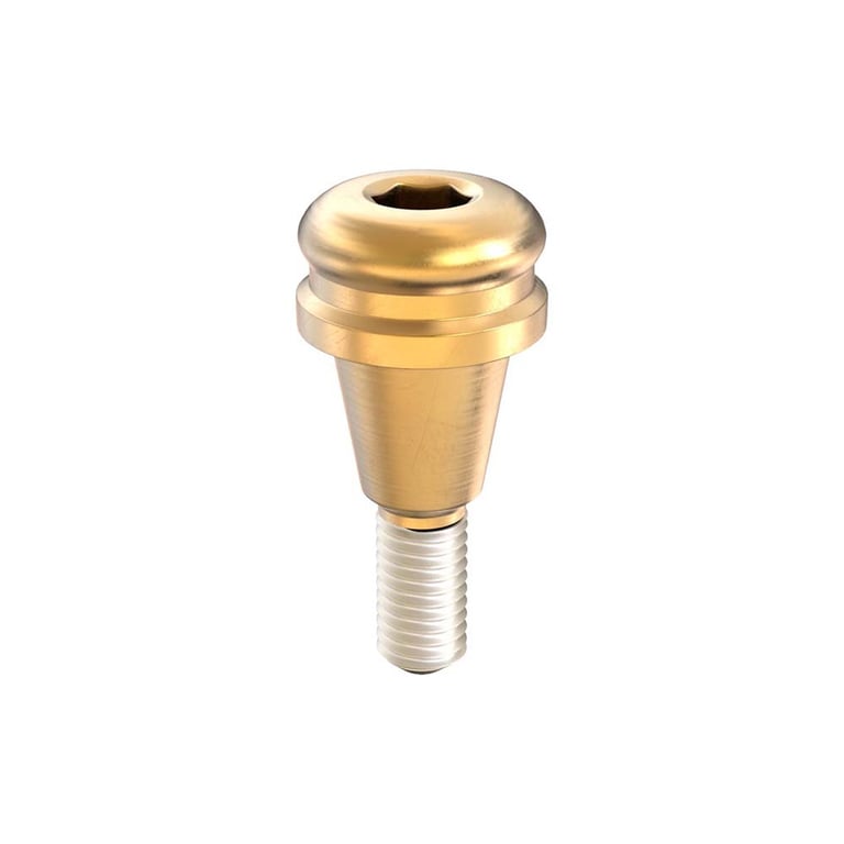 GDT Ø4.1mm Titanium Click Attachment Abutment, 1.0mm GH, Conical Connection 2.25mm NP, 1/Pk