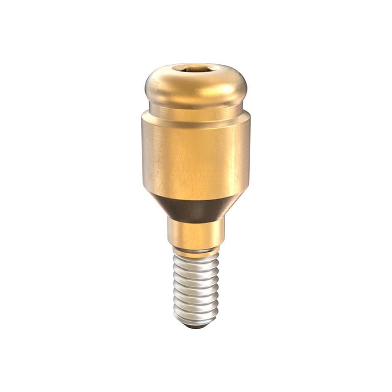 GDT Ø3.8mm Titanium Click Attachment Abutment, 3.0mm GH, Internal Hex 2.42mm RP, 1/Pk. Features