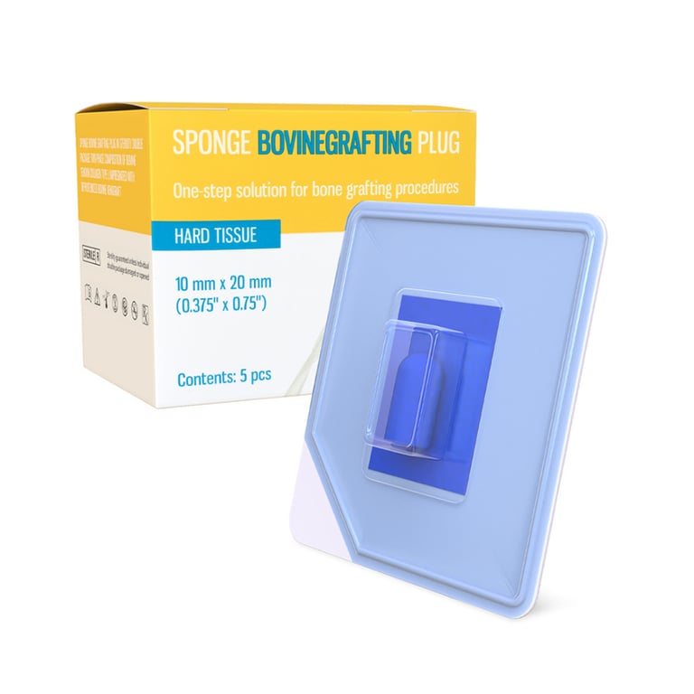 GDT AcrySponge Ø10.0mm x 20.0mm Bovine Collagen Grafting Plug, 5/Pk. Features a resorbable